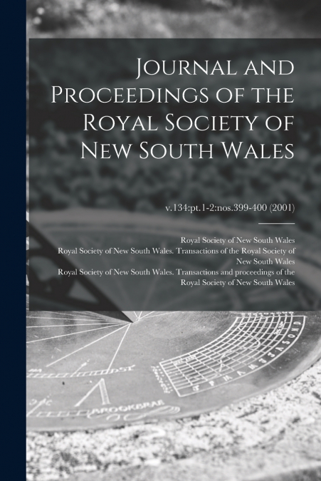 JOURNAL AND PROCEEDINGS OF THE ROYAL SOCIETY OF NEW SOUTH WA