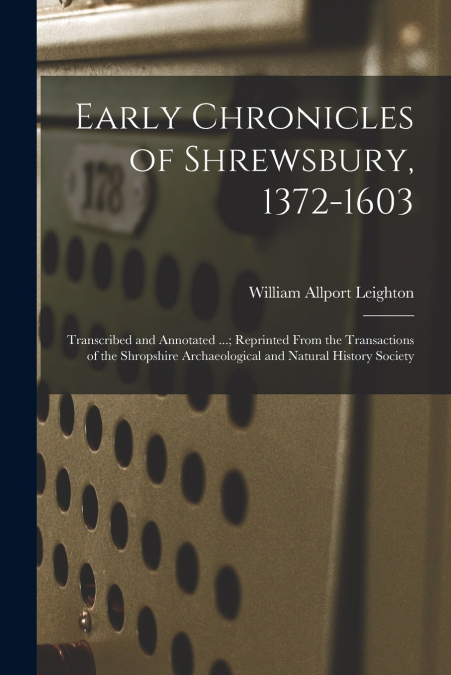 A FLORA OF SHROPSHIRE
