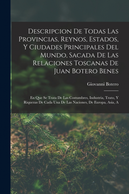 DESCRIPCION DE TODAS LAS PROVINCIAS, REYNOS, ESTADOS, Y CIUD