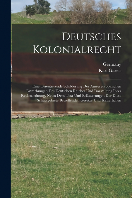 DEUTSCHES KOLONIALRECHT