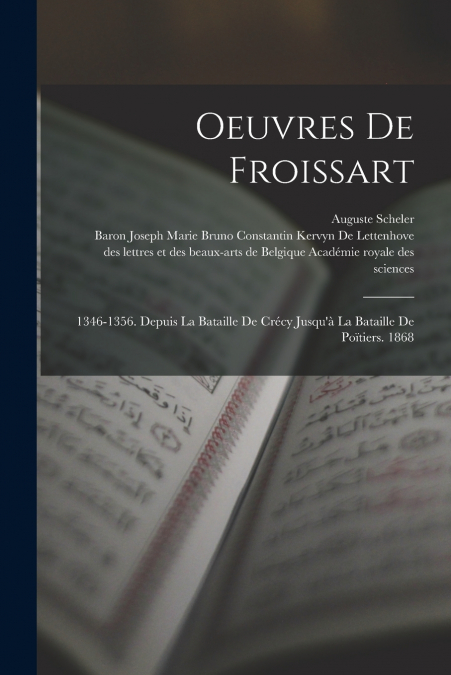OEUVRES DE FROISSART