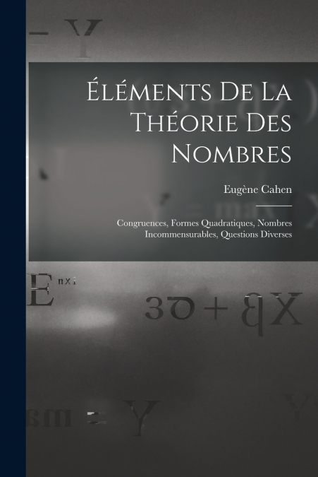 ELEMENTS DE LA THEORIE DES NOMBRES