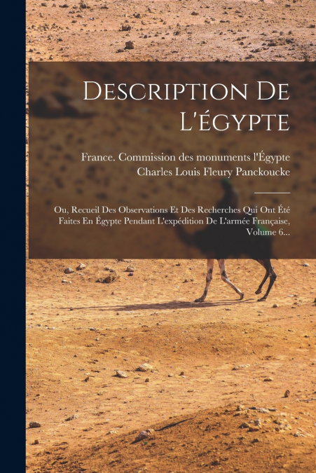 DESCRIPTION DE L?EGYPTE