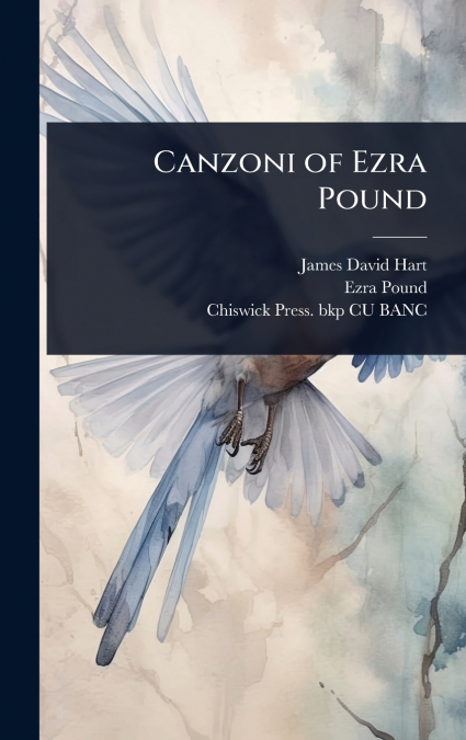 CANZONI OF EZRA POUND