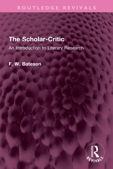 THE SCHOLAR-CRITIC