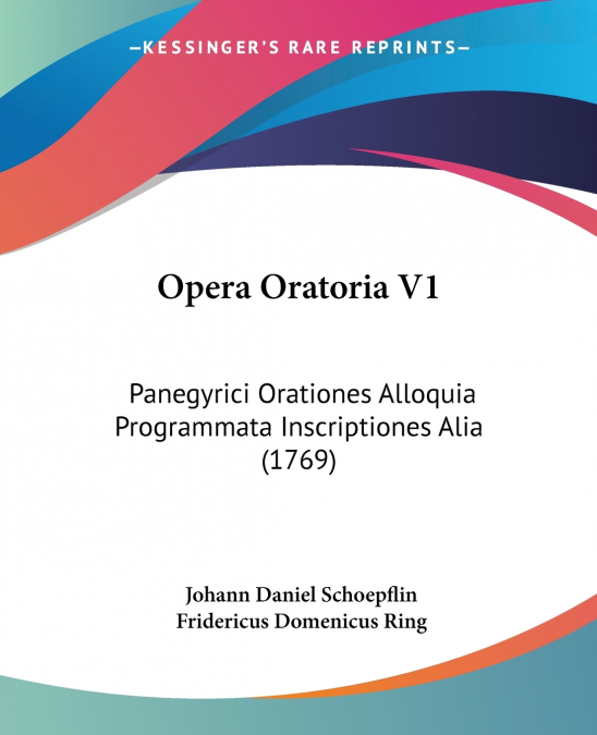 OPERA ORATORIA V1