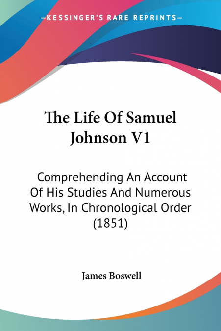 THE LIFE OF SAMUEL JOHNSON V1