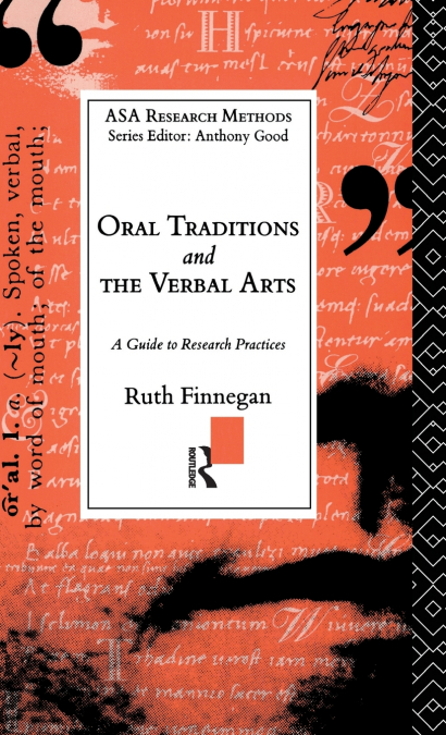 ORAL TRADITIONS AND THE VERBAL ARTS
