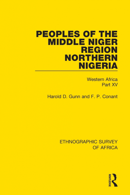 PEOPLES OF THE MIDDLE NIGER REGION NORTHERN NIGERIA