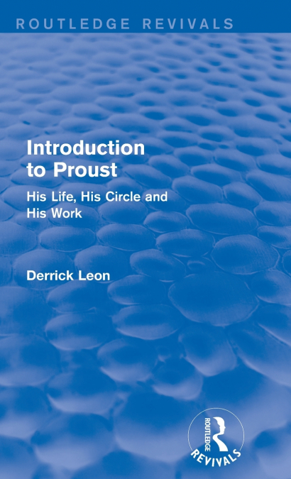 INTRODUCTION TO PROUST