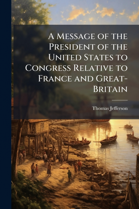 A MESSAGE OF THE PRESIDENT OF THE UNITED STATES TO CONGRESS