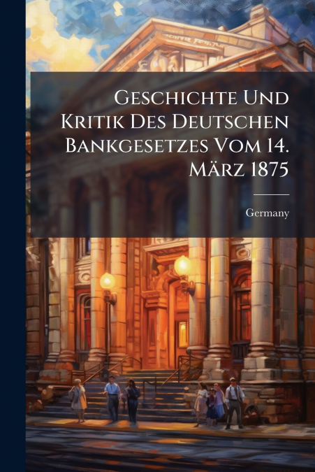 GESCHICHTE UND KRITIK DES DEUTSCHEN BANKGESETZES VOM 14. MAR