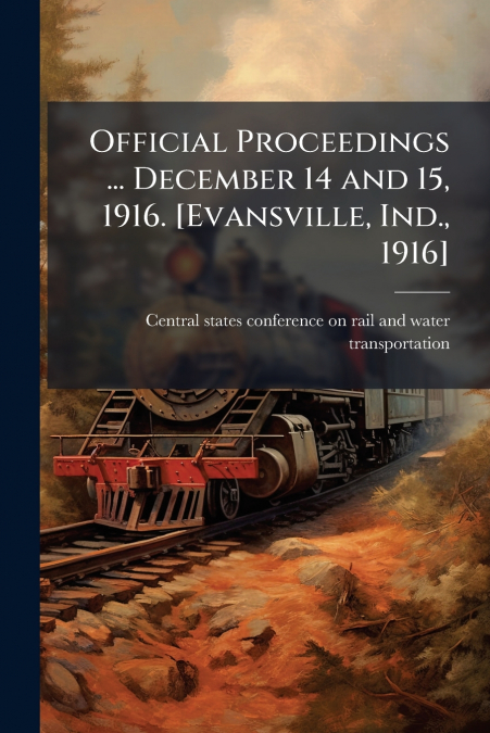 OFFICIAL PROCEEDINGS ... DECEMBER 14 AND 15, 1916. [EVANSVIL