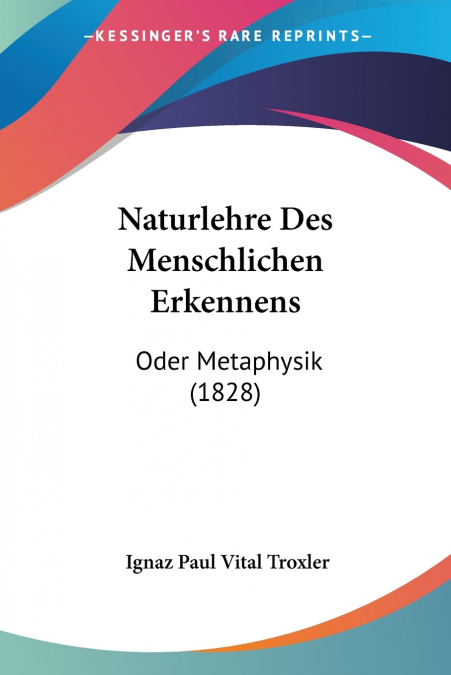 ELEMENTE DER BIOSOPHIE, UEBER DAS LEBEN UND SEIN PROBLEM, UE