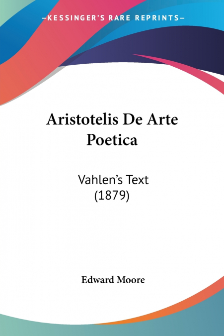 ARISTOTELIS DE ARTE POETICA