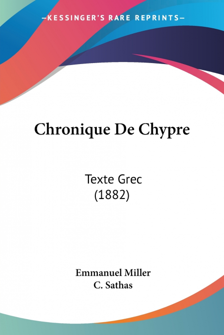 CHRONIQUE DE CHYPRE