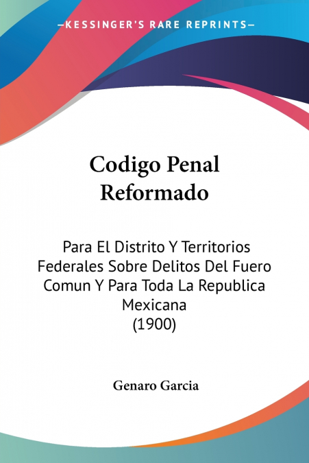 CODIGO PENAL REFORMADO