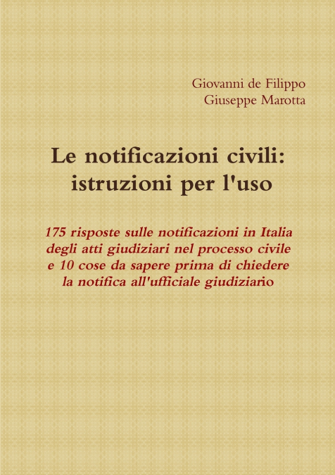 LE NOTIFICAZIONI CIVILI