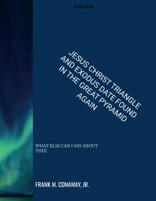 JESUS CHRIST TRIANGLE AND EXODUS DATE FOUND IN THE GREAT PYR