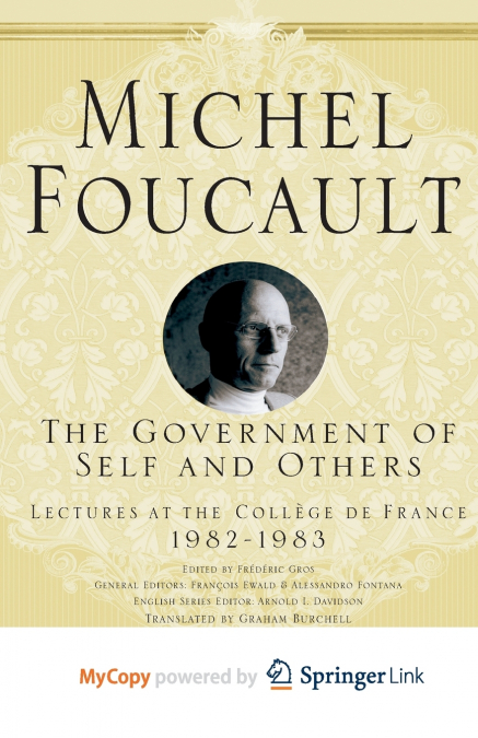 THE GOVERNMENT OF SELF AND OTHERS