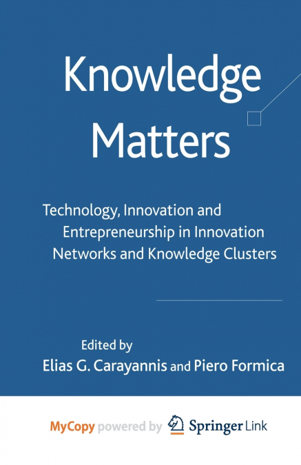 KNOWLEDGE MATTERS