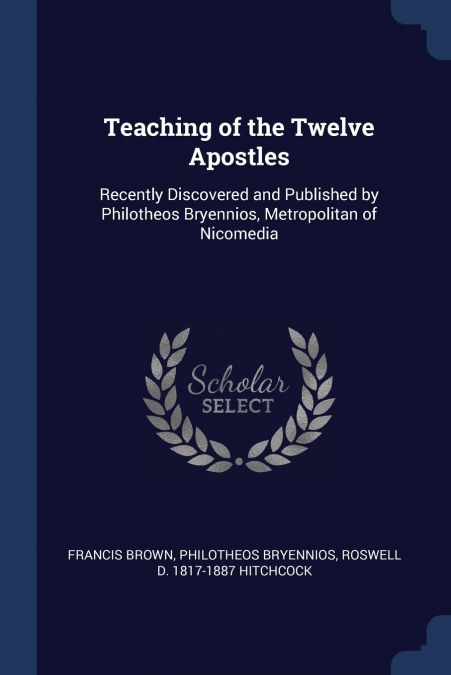 TEACHING OF THE TWELVE APOSTLES