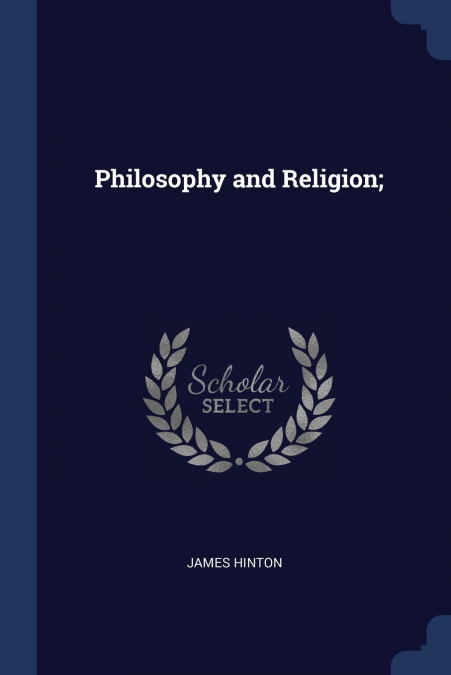 PHILOSOPHY AND RELIGION,