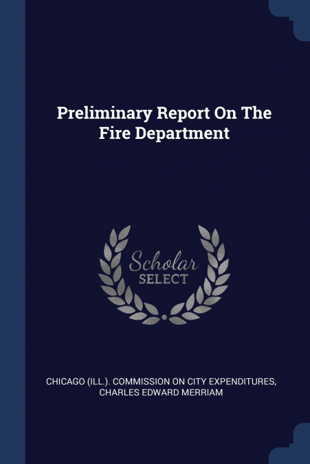 PRELIMINARY REPORT ON THE FIRE DEPARTMENT