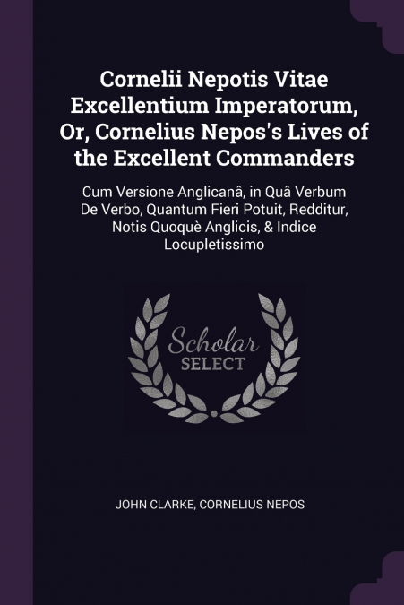 CORNELIUS NEPOS, LATIN ET FRANCOIS