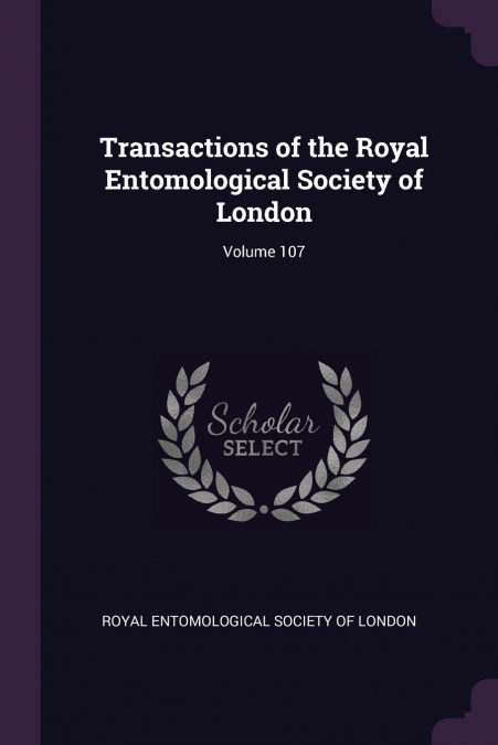 TRANSACTIONS OF THE ROYAL ENTOMOLOGICAL SOCIETY OF LONDON, V