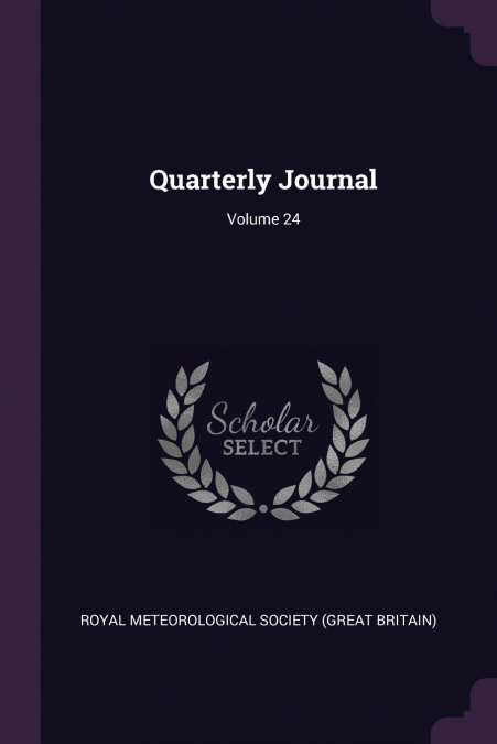 QUARTERLY JOURNAL, VOLUME 24