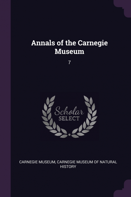 ANNALS OF THE CARNEGIE MUSEUM