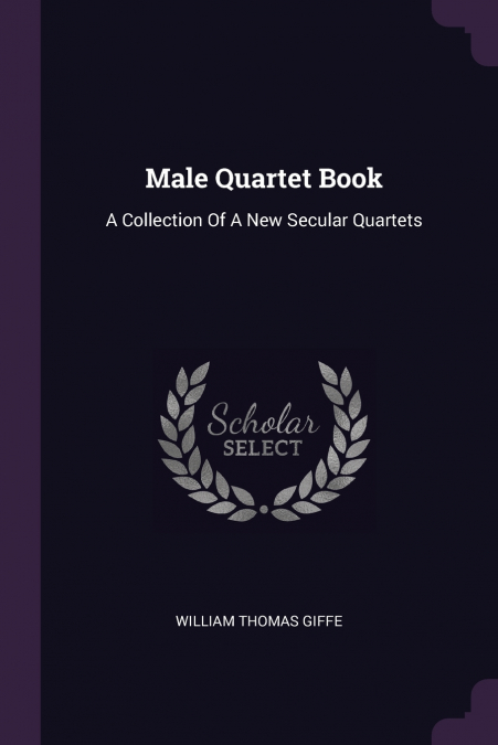 MALE QUARTET BOOK