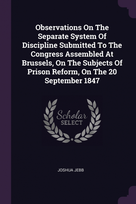 OBSERVATIONS ON THE SEPARATE SYSTEM OF DISCIPLINE SUBMITTED