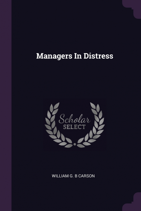 MANAGERS IN DISTRESS