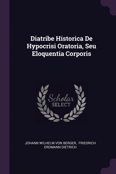 DIATRIBE HISTORICA DE HYPOCRISI ORATORIA, SEU ELOQUENTIA COR