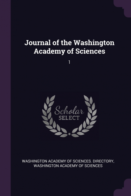 JOURNAL OF THE WASHINGTON ACADEMY OF SCIENCES