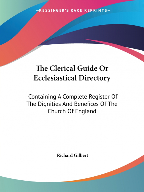 THE CLERICAL GUIDE OR ECCLESIASTICAL DIRECTORY