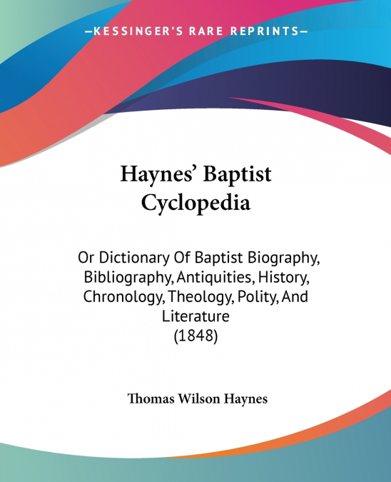 HAYNES? BAPTIST CYCLOPEDIA