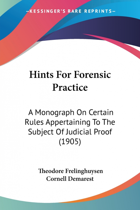 HINTS FOR FORENSIC PRACTICE