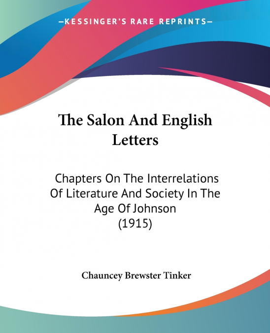 THE SALON AND ENGLISH LETTERS