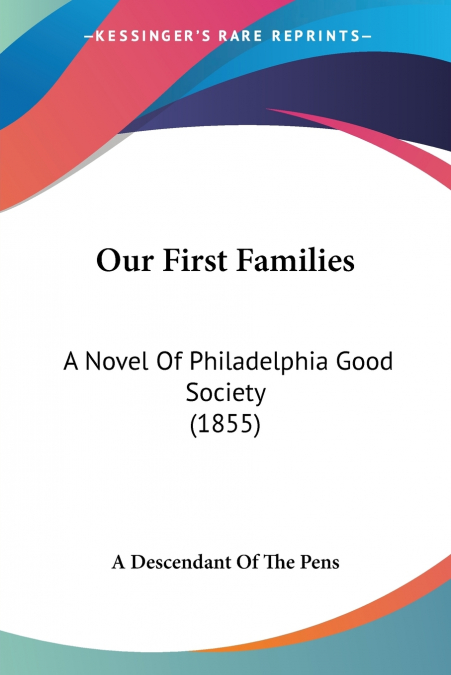 OUR FIRST FAMILIES