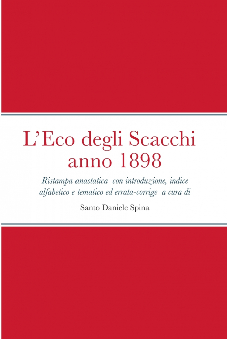 L?ECO DEGLI SCACCHI ANNO 1898
