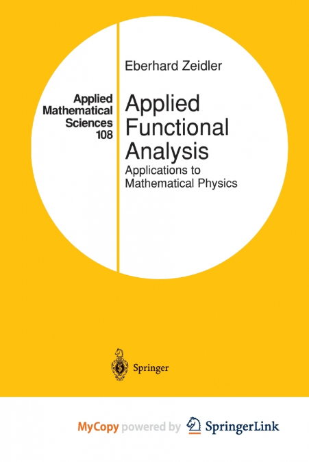 APPLIED FUNCTIONAL ANALYSIS