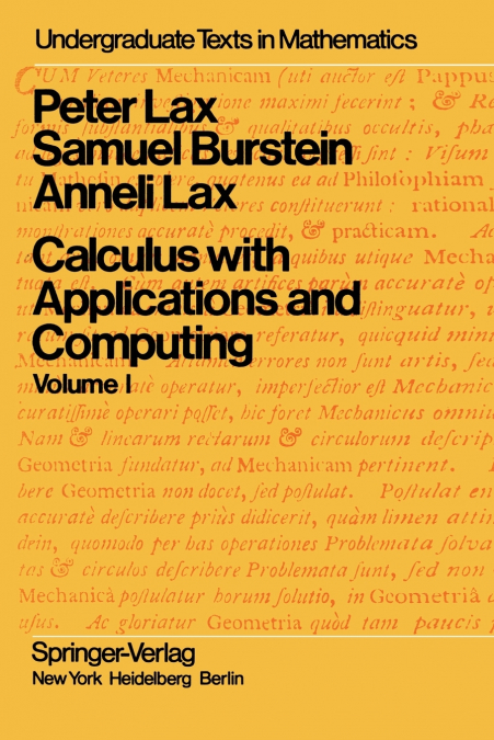 CALCULUS WITH APPLICATIONS AND COMPUTING