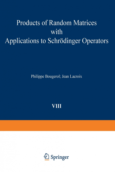 PRODUCTS OF RANDOM MATRICES WITH APPLICATIONS TO SCHRODINGER