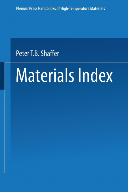 MATERIALS INDEX