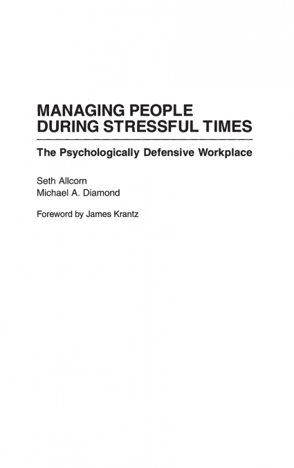 MANAGING PEOPLE DURING STRESSFUL TIMES