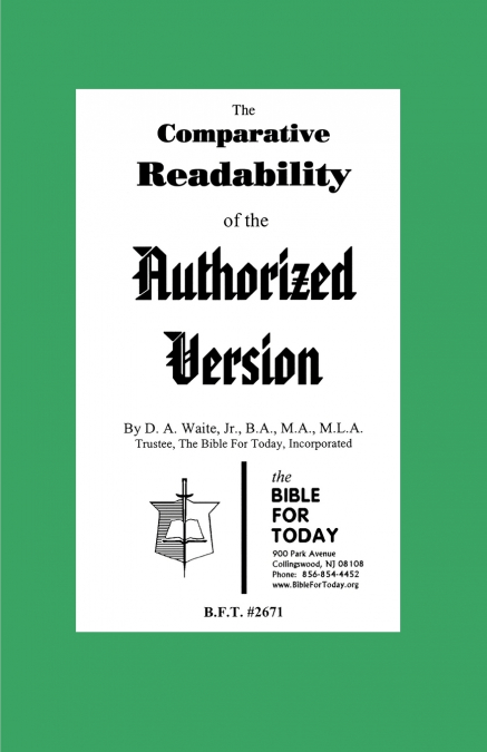 THE COMPARATIVE READABILITY OF THE AUTHORIZED VERSION