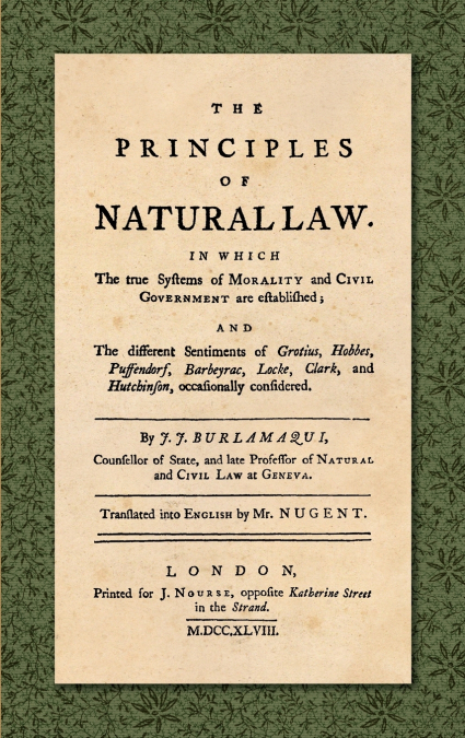 THE PRINCIPLES OF NATURAL LAW (1748)